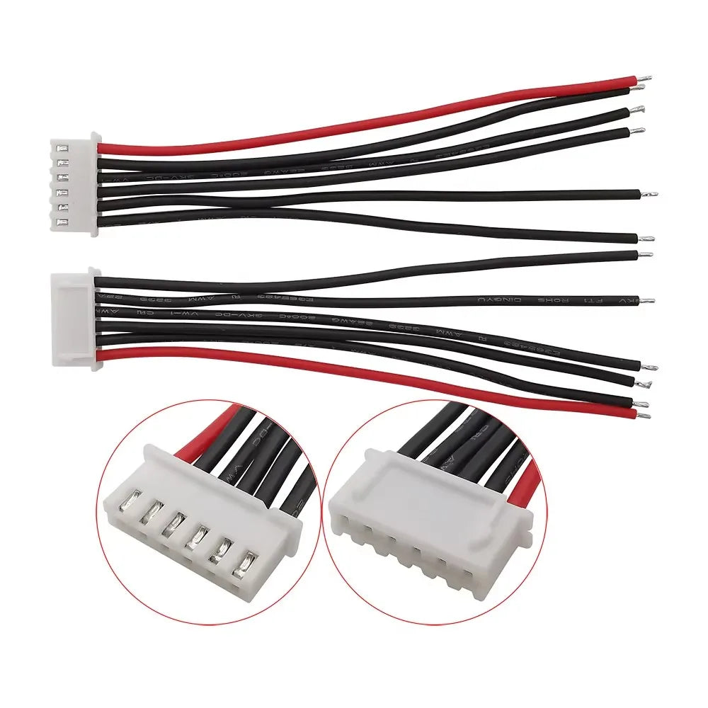 5Pcs JST XH 1S 2S 3S 4S 5S 6S 7S Lipo Battery Balance Charger Cable IMAX B6 Connector Plug 22AWG Silicone Wire 10cm 20cm
