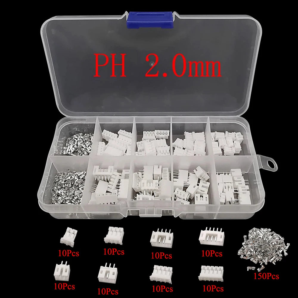 JST 1.25/PH2.0/XH2.54/SM2.54/JST SYP 2P/VH3.96 Male Plug + Female Socket Plastic Housing Terminal Pin Header Wire Connector