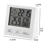 LCD Digital Clock Thermometer Hygrometer Sensor Gauge Weather Station Digital Home Indoor Temperature Humidity Meter Desk Clock
