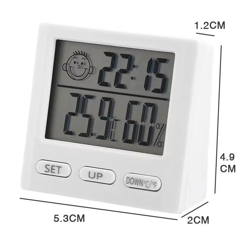 LCD Digital Clock Thermometer Hygrometer Sensor Gauge Weather Station Digital Home Indoor Temperature Humidity Meter Desk Clock