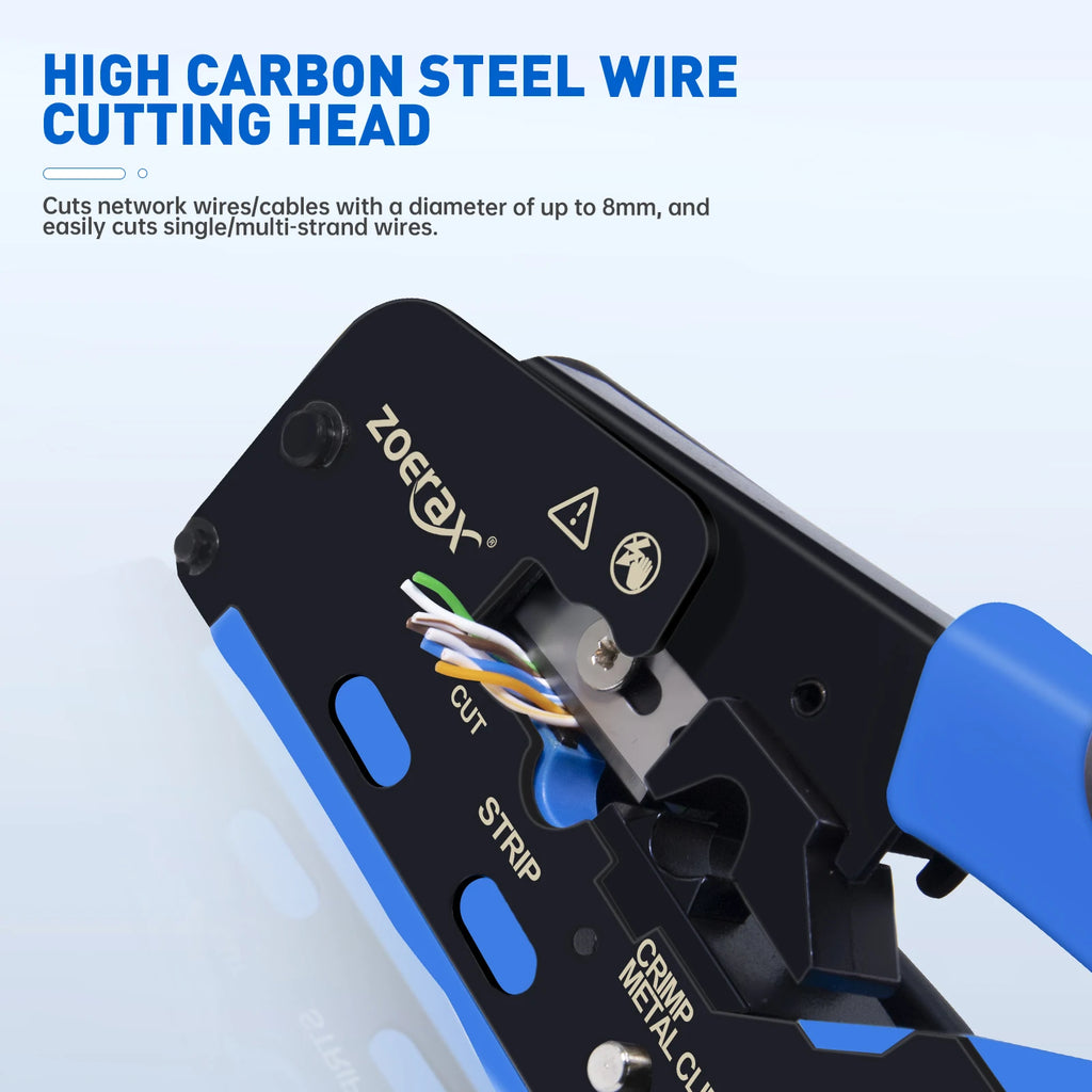Natalink RJ45 Crimp Tool Kit Ethernet Network UTP/STP cable Pliers RJ45 RJ11/12 Connector Cat7/6a/6/5e/5 Crimper Cutter Stripper