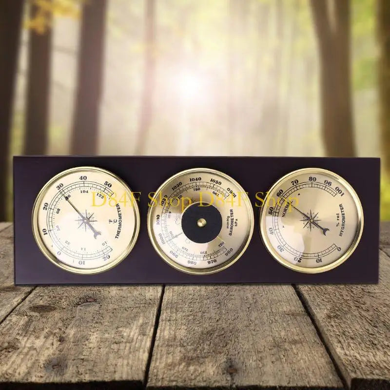 D84F Set Wall Mounted Thermometer Barometer Hygrometer for Household