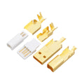 Hi-End Gold Plated USB A To B Connector Type A-B Plug DIY HiFi USB Cable Replacement Audio Grade USB Wire Repair Spare Parts