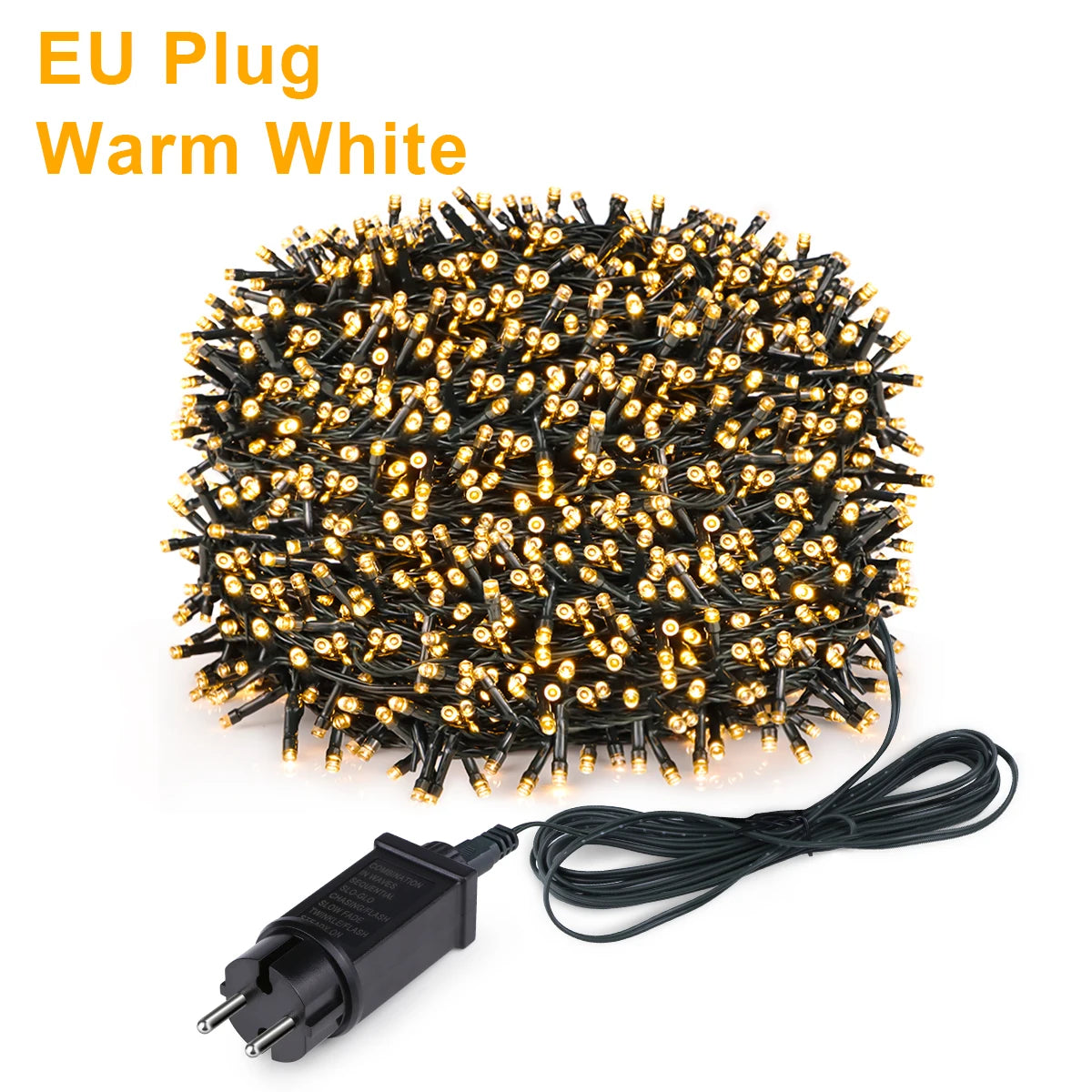Waterproof LED Christmas Fairy String Lights White Warm RGB Lighting For Curtain Wedding Party Indoor Outdoor Home Decoration