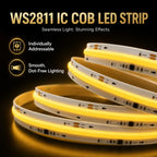 WS2811 IC COB LED Strip DC24V 360LEDs Addressable Running Water Flowing Light Flexible High Density Tape RA90 3000K/4000K/6000K
