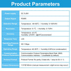SHTC3 Temperature Humidity Sensor 35MM DIN Tracks Output RS485 Modbus Protocol Industrial Sensors Monitor Transmitter 5Pin