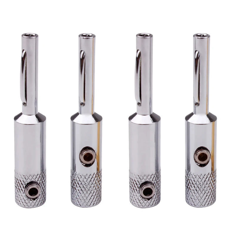 YYTCG- Connector Corrosion resistant banana plugs, audio, video, amplifiers, speakers, cable jacks, 4Pcs