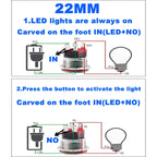 10A 15A 20A waterproof high current metal button switch 16MM19MM22MM automotive LED self-locking reset switch 3V5V6V12V24V220V