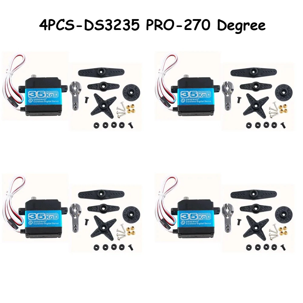 Dsservo 35kg DS3235 Pro Digital Servo Steel Gear Coreless Motor Waterproof 180/270 Degree for 1:8 1:10 1:12 RC Car Robot Crawler