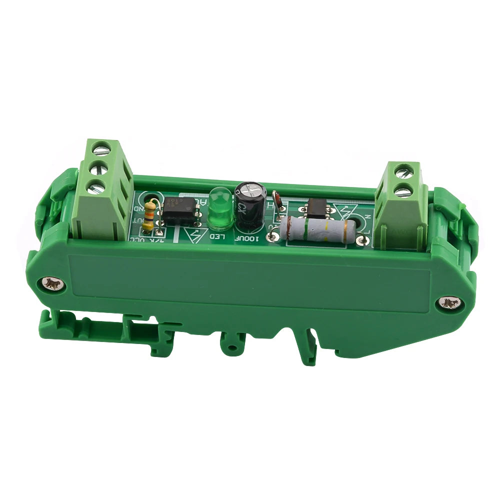 220V Single-Channel Optocoupler Isolated PLC Module Optocoupler Detection Module with Rail Mounting Signal Processing Module