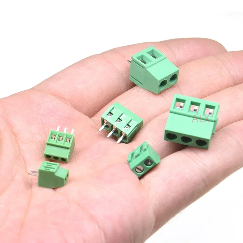 10PCS KF120/KF128 2.54/3.81/5.0/5.08 Pitch 2P/3P straight pin pcb screw terminal block connector 2PIN 3PIN 2.54MM/3.81MM/5.08MM/
