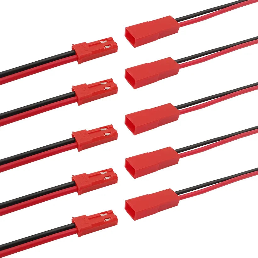 10/20pcs 2 Pin 2.54mm Plug Connector Male Female Plug Connector Cable Wire 10/15/20/30/50cm 22AWG for RC Toys Battery LED Lam