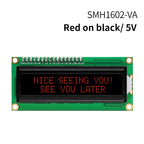 16x2 Character LCD Module Display Screen 162 LCM RED Green White Yellow VA Black Background 5V 3.3V for DIY Projects