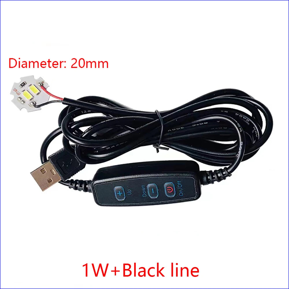1PCS DC5V Dimming Light Switch Of 2 Meters With LED Chips 5730 SMD LED Lamp 1W 2W 3W 4W 5W 10W LED Light Beads White Warm White
