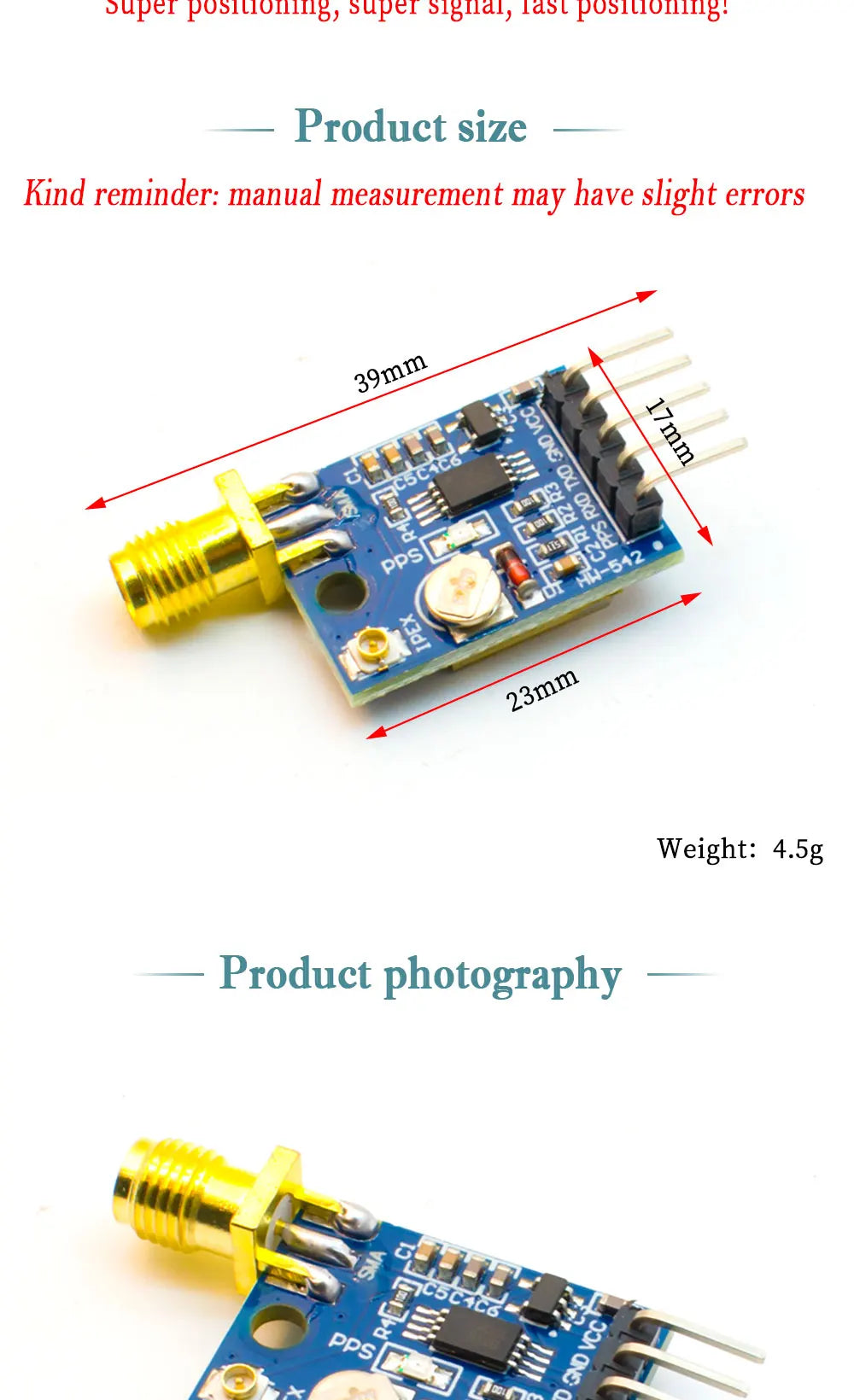 ATGM332D 5N31 GPS Beidou GLONASS three-mode satellite receiving module SMA replaces NEO-M8N