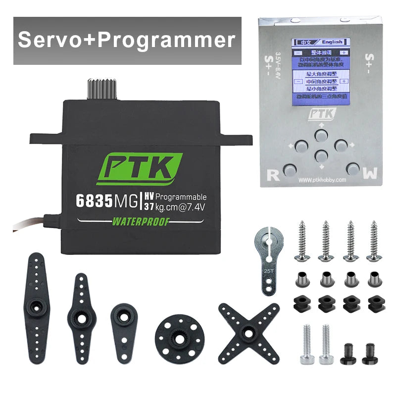 PTK servo Metal gear 20Kg 30Kg 35Kg 40Kg High speed servo Digital servo fixed wing servo 1/8 1/10 RC car programmable servo