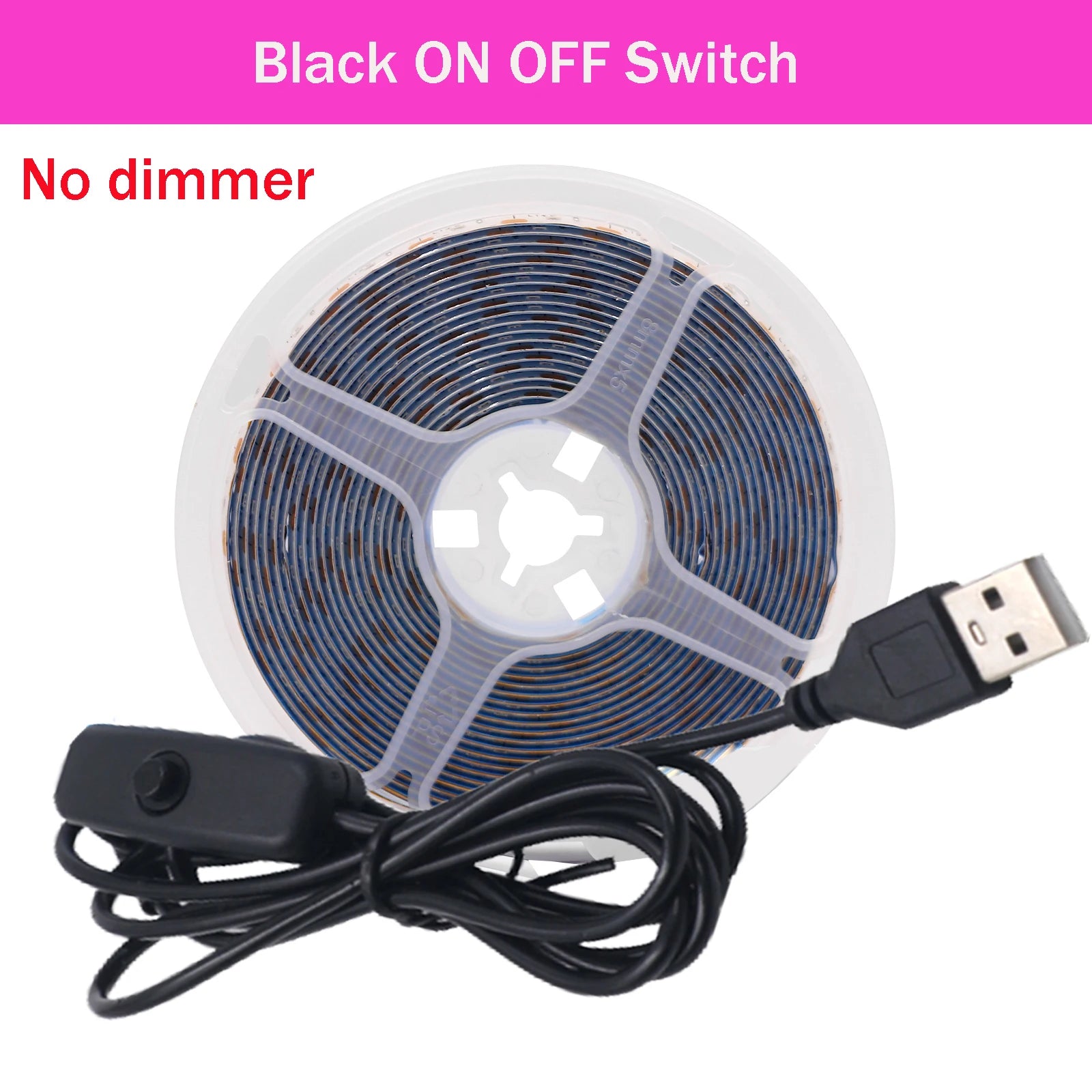 5V USB LED Strip Light with Dimmer Switch 2835 60LEDs Waterproof Flexible LED Tape with ON OFF Switch for Under Cabinet Light