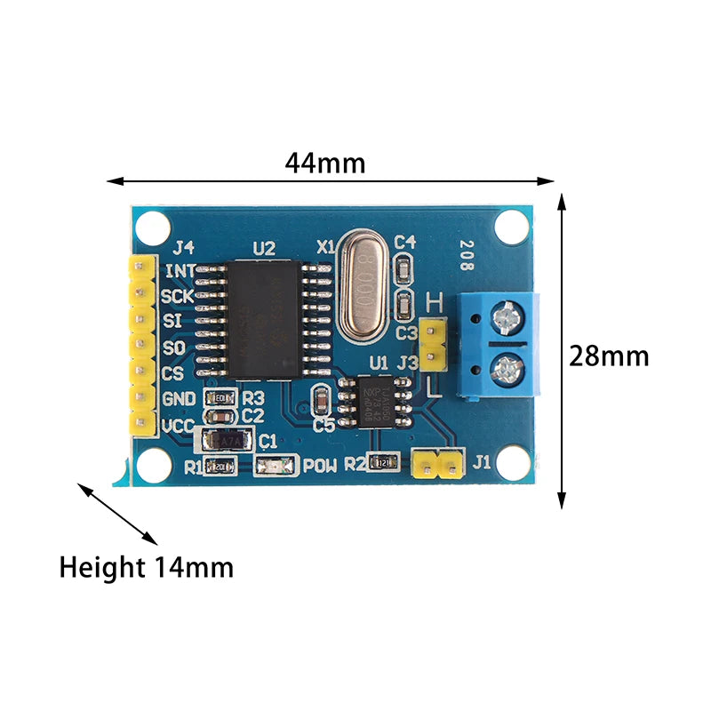 MCP2515 CAN Bus Driver Module Board TJA1050 Receiver SPI For Arduino 51 ARM Controller