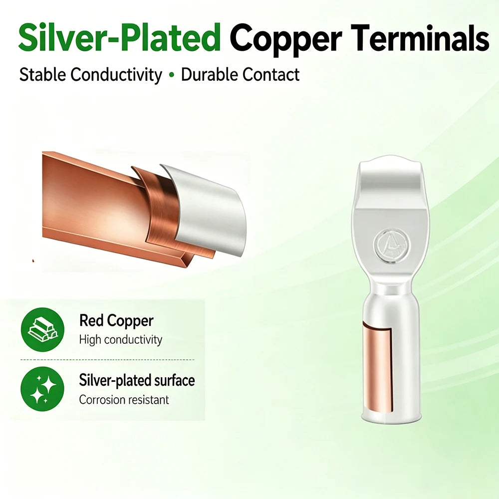 50A 80A 120A 175A 350A 600V High Current Power Double Pole Quick Connect Disconnect Battery Charging Connector Plug