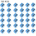 100pcs KF301 2P 3P 4P 5mm Screw Wire Terminal Block KF301-2P KF301-3/4P Pitch 5.0mm Straight Pin Spliceable PCB Cable Connector