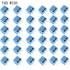 100pcs KF301 2P 3P 4P 5mm Screw Wire Terminal Block KF301-2P KF301-3/4P Pitch 5.0mm Straight Pin Spliceable PCB Cable Connector
