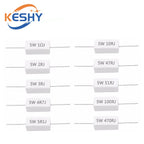 5PCS 5W 5% Cement Resistor Power Resistance 0.1 ~ 10K 0.1R 0.5R 1R 10R 100R 0.22 0.33 0.5 1 2 5 8 10 15 20 25 30 100 1K 10K ohm