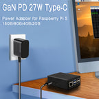 Geekbord Raspberry Pi 5 Power Supply XSL-GaN-PD 27W 5.1V 5A USB-C