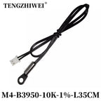 NTC Temperature Sensor Temperature Measurement Thermistor 10K B3950 1% M3M4M5M6M8M10 Inverter Fan Wire Ear Fixed Probe