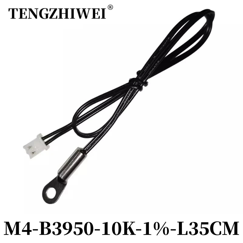NTC Temperature Sensor Temperature Measurement Thermistor 10K B3950 1% M3M4M5M6M8M10 Inverter Fan Wire Ear Fixed Probe