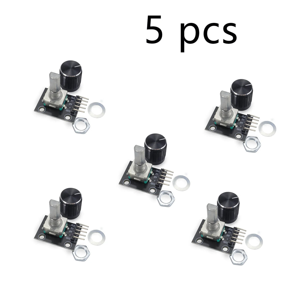 1 to 8 PCS KY-040 360 Degrees Rotary Encoder Module with Knob Cap 5V Brick Sensor Switch Development Board Module for R3 Board