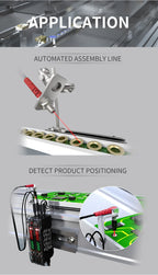 GTRIC Diffuse Reflective Fiber Optic Sensor Kit with Separate Amplifier High Precision12-24V DC NPN NO/NC Photoelectric Sensor