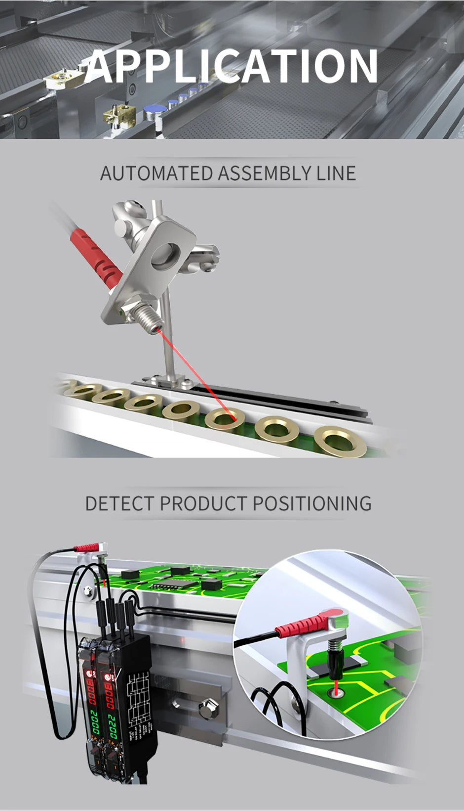 GTRIC Fiber Optic Sensor Amplifier,10-30V DC 3-wire PNP NO/NC NA41 ,Coaxial Non-coaxial Diffusion Optical,Photoelectric Sensor