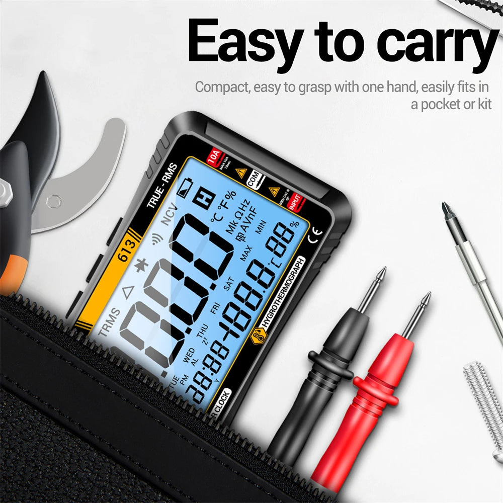 Digital Smart Multimeter Transistor Testers AC/DC True RMS Auto Electrical Capacitance Meter Voltmeter Current Voltage Tester