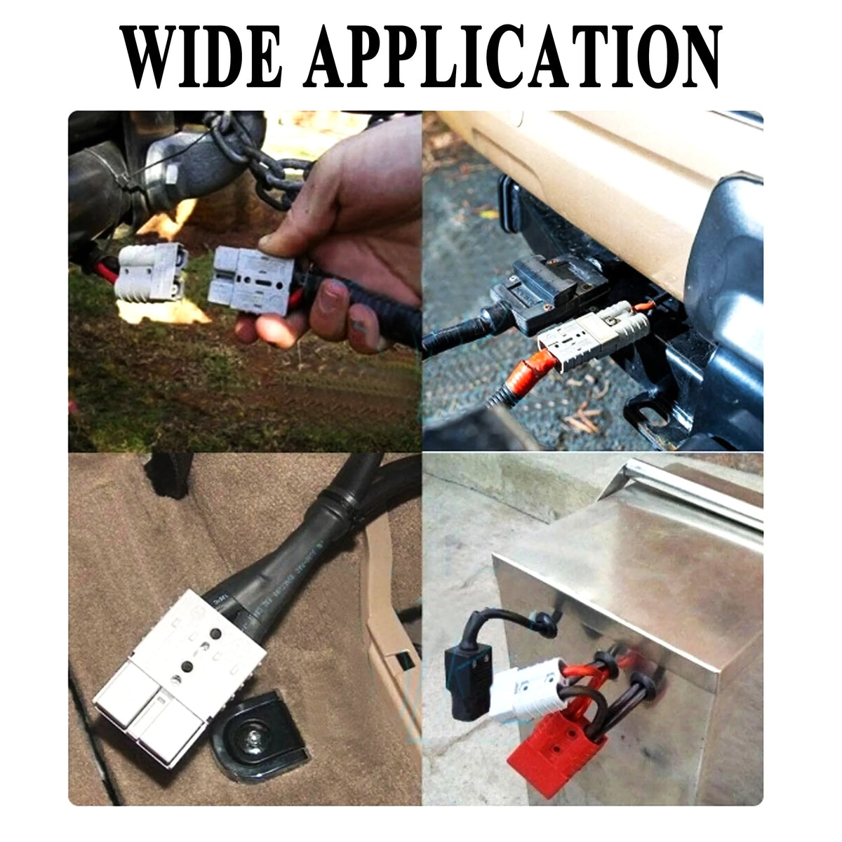 Single/Dual Socket 50A Flush Mount Bracket Panel Cover for Anderson Plug Charging Power&USB Car Caravan Solar Battery Connector