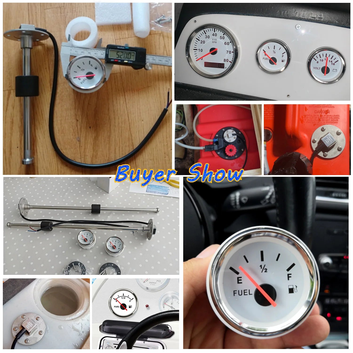 1Pc Fuel Float Level Sensor 0-190ohm Stainless Steel 100mm 200mm 300mm SENSOR with Gaskets Oil Gauge kit Unit  Accessories