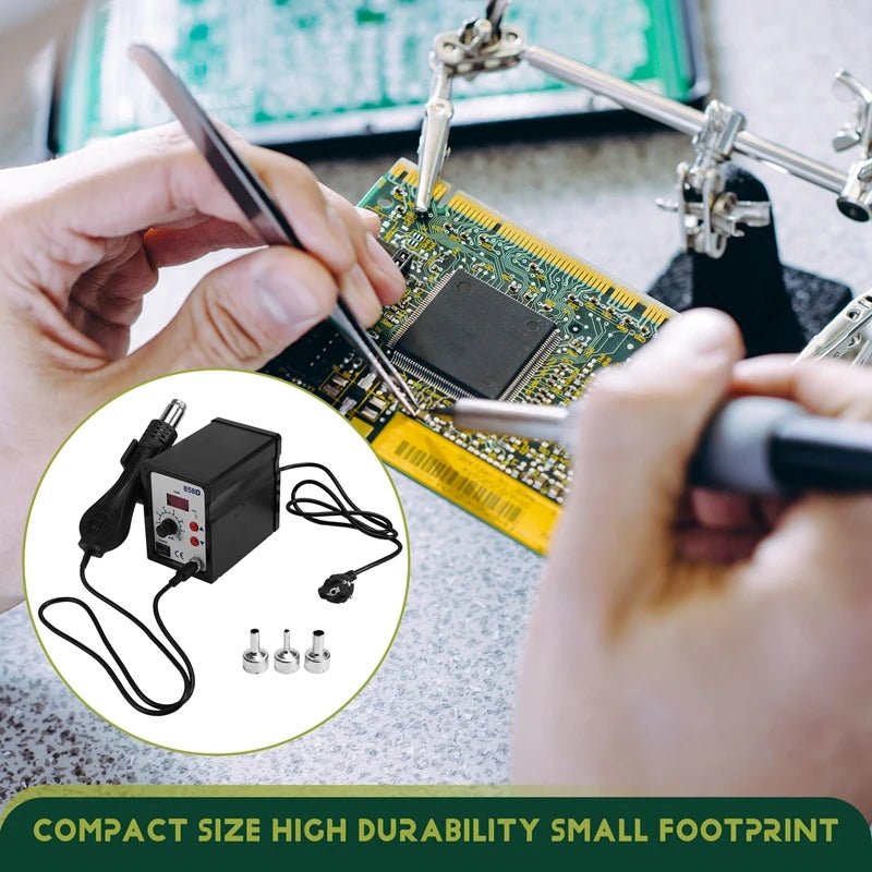 Hot Air Tool 858D BGA Rework Solder Station Blower Hair Dryer Hairdryer Soldering Heat Tool for Welding Repair EU Plug-A23R