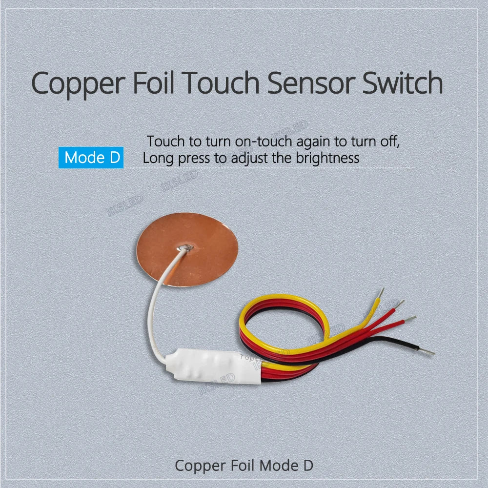 DC3.7V5V12V24V Mini Touch Sensor Switch Copper Foil Partition Touch Switch LED Dimming Controller Penetrating Wood Board Glass