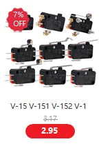V-15 V-151 V-152 V-153 V-154 V-155 V-156-1C25 Micro Switch 16A 250VAC SPDT Momentary Travel Limit Switch 1NO1NC Lever Roller