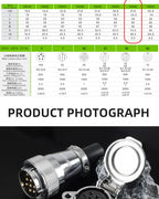 ZHQCN WS20 Connector 2 3 4 5 7 9 Pin Aviation Plug Socket Circular TQ ZQ Panel Mount Industrial Power Cable 500V 10A