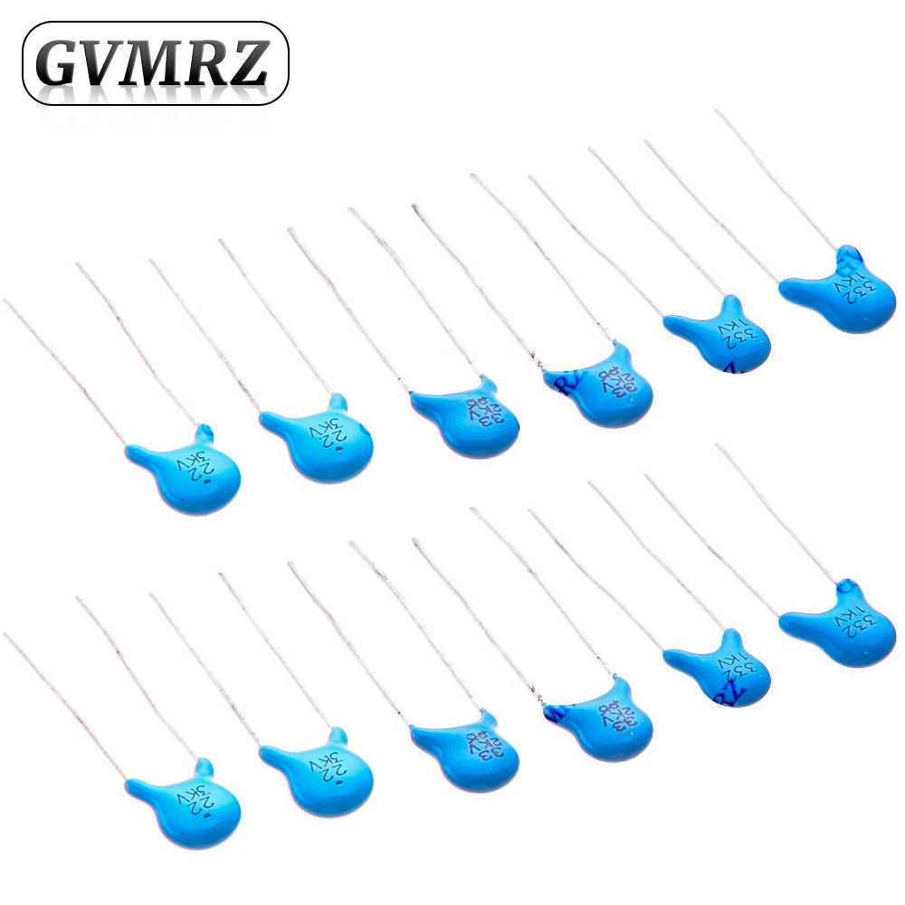 20PCS High Voltage Ceramic Disc Capacitor 1KV 2KV 3KV Radial Lead Multiple Capacitance Options