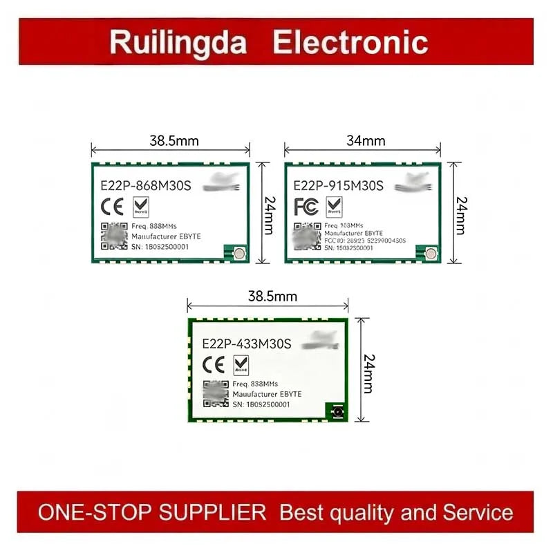 E22P-915M30S  E22P-868M30S  E22P915M E22P868MSX1262/SX1268 Chip LoRa Wireless Module 868/915MHz LoRa Spread Spectrum Technology
