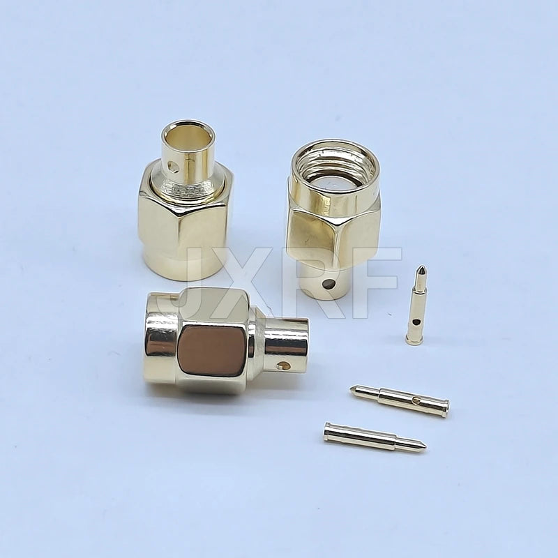 100pcs SMA Male Plug Connector Solder for RG402 .141 Semi-Rigid Cable 50 Ohm