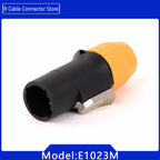 2pcs 3Pins Waterproof IP65 Grade Locking Powercon Male Plug Jack Female Chassis Socket Cable Wire Connector