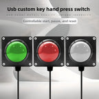60mm 2m USB custom button wireless remote control buzzer wireless lottery button，Press once to light up once
