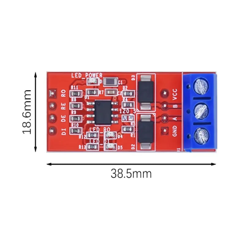 1pcs MAX3485 Module 3.3V 5V TTL to RS485 Module, Microcontroller Development Accessory with Overvoltage Protection