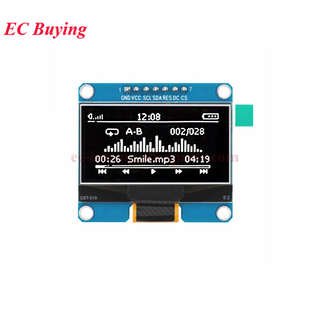 1.54 inch OLED Module 1.54” Display LCD Screen Resolution 12864 128x64 SSD1309 Driver Blue White Yellow 4Pin/7Pin IIC Interface
