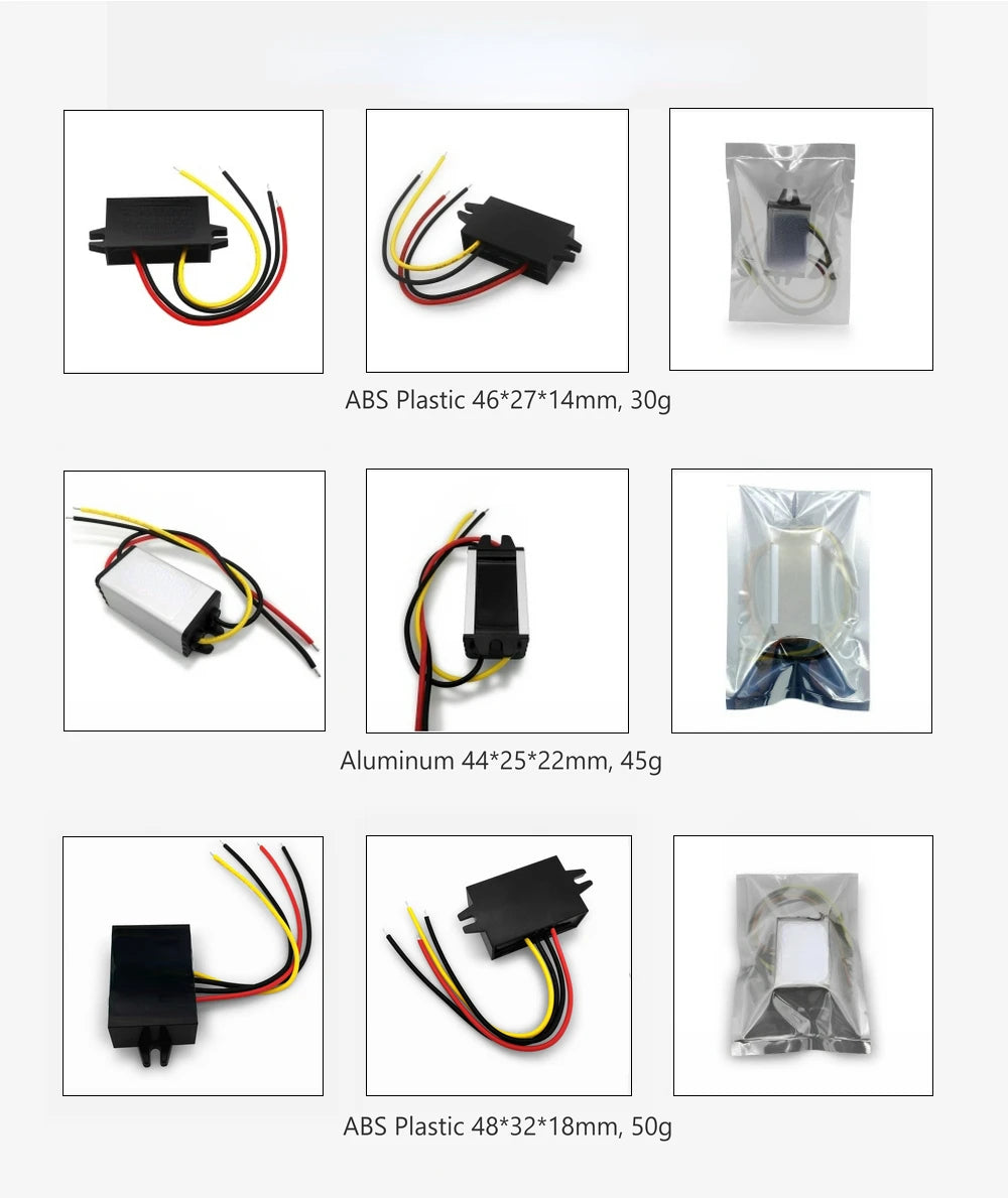 12V to 5V 1A 2A 3A 5A 8A 10A Buck DC-DC Power Converter Plastic Shell Step down 8-36V to 5V Voltage Regulator Stabilizer Module