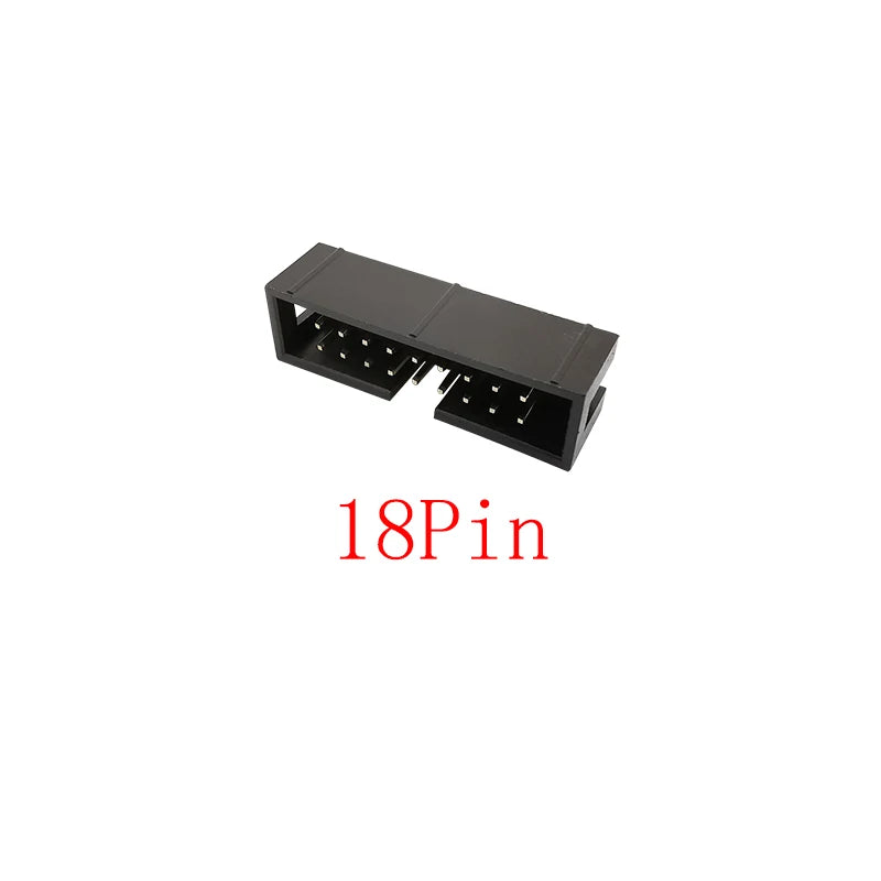 10Pcs DC3 2.54mm Pitch Double Row Male Socket Straight IDC Box Headers PCB Connector 6/8/10/12/14/16/18/20/24/26/30/34/40/50 Pin