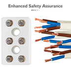 Ceramic Terminal Block 3 Position Screw Strip High Temp Overload Wire Connector Electrical Wiring Terminal Block