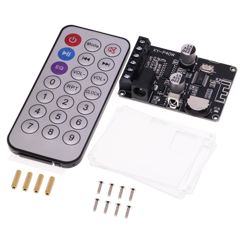 30W 40W Stereo Bluetooth Receiver Power Amplifier Dual-Channel Board 12V 24V High Power Digital Module for DIY XY-P40W